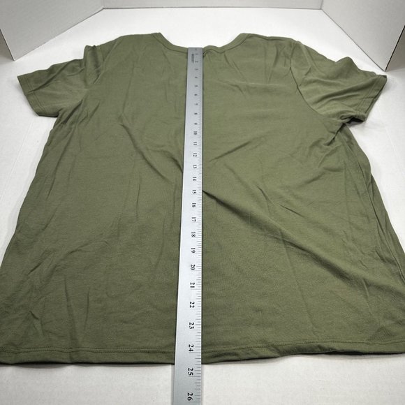 Zoe And Liv Women's Size XXL I Report To My Cat Short Sleeve Tee Shirt Green New - Picture 10 of 11